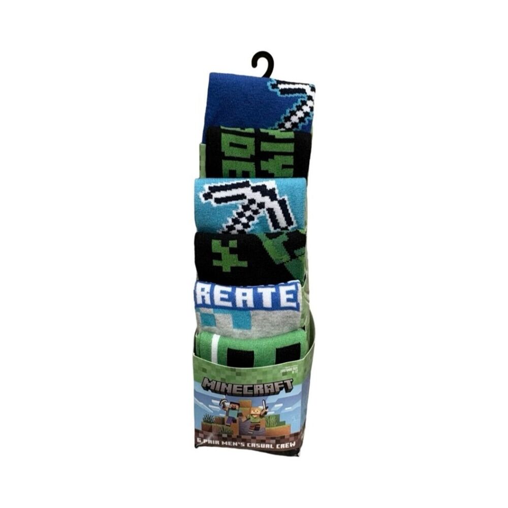 Men's Minecraft Casual Crew Socks